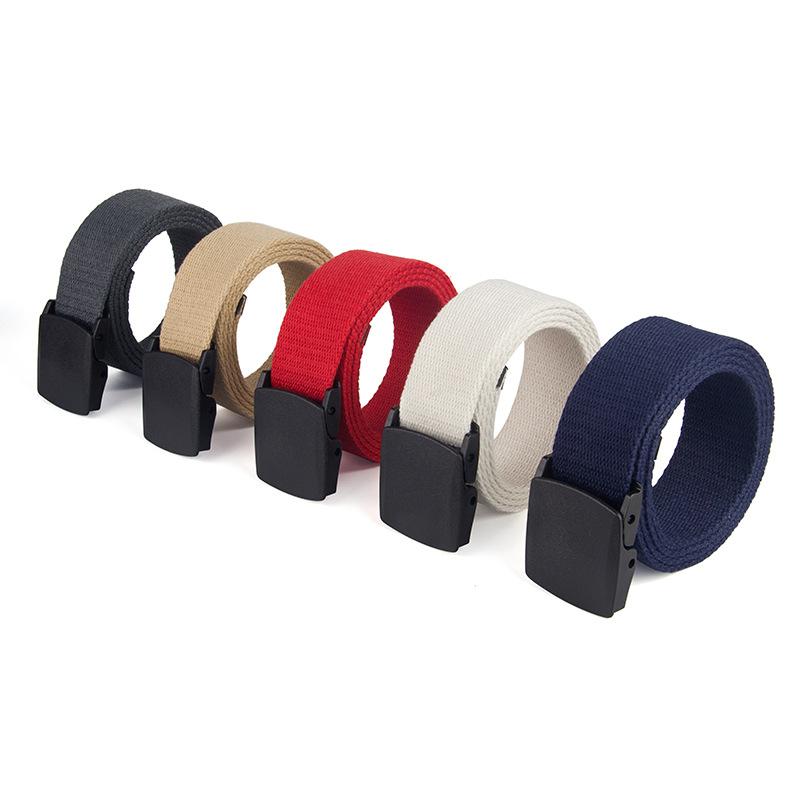 

Belts Canvas Belt Men Women Waist Fashion Plastic Buckle Casual Cowboy Black Ceinture For Jean Designer Mens