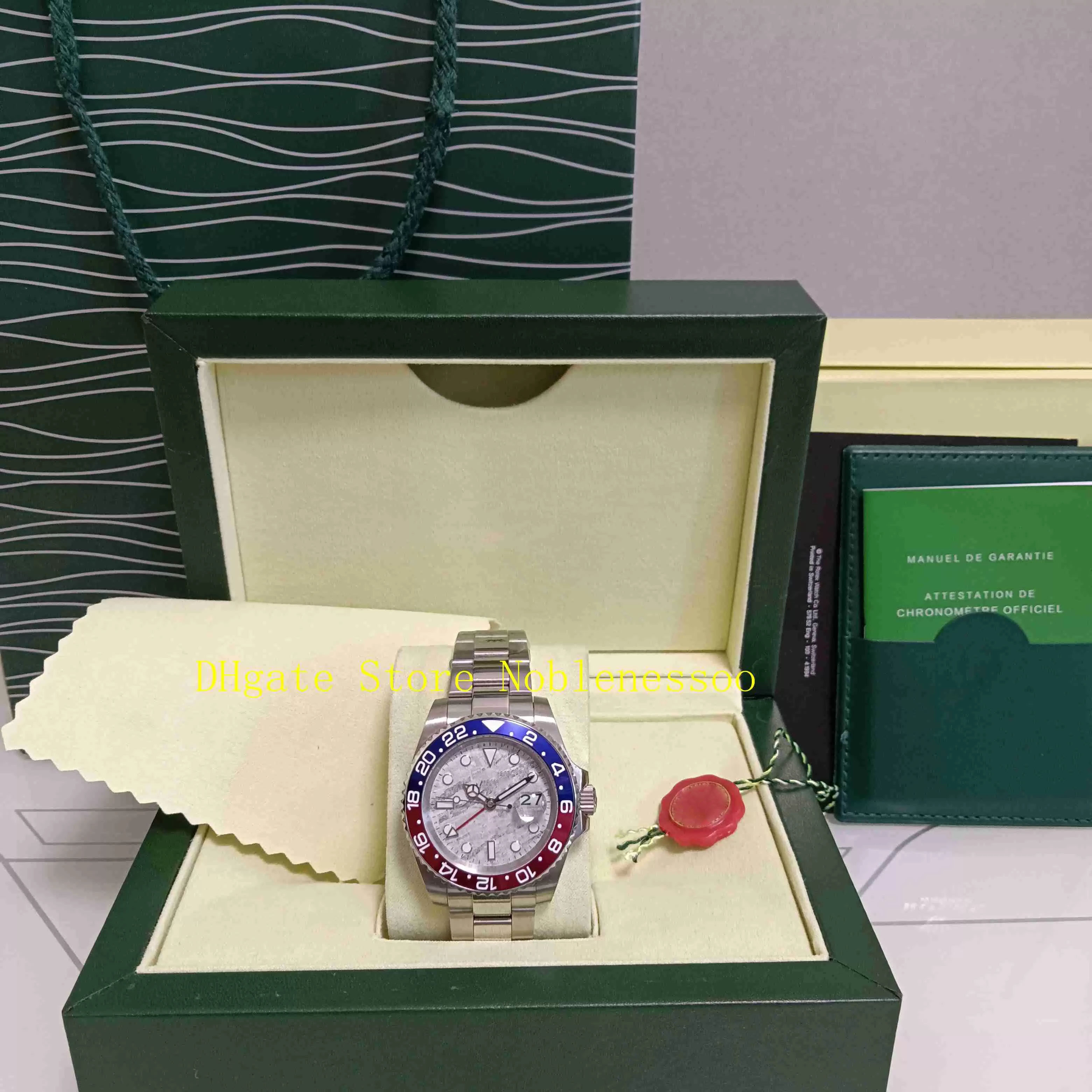 

6 Color Real Photo In Original Box Mens Automatic Watches Men's 40mm 126719BLRO Meteorite Dial 126719 126710 116710LN 126711chnr Mechanical Men Watch, 01