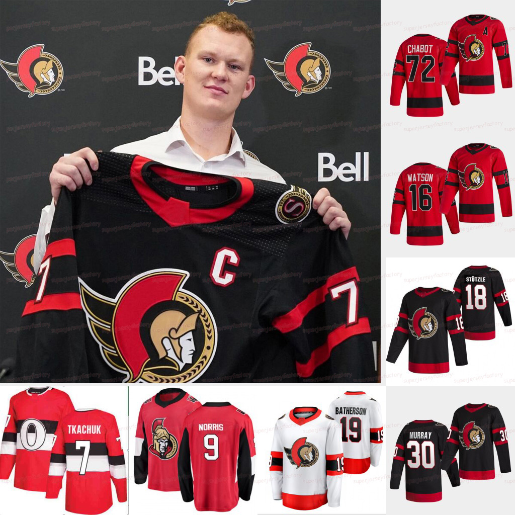 

7 Brady Tkachuk Ottawa Senators 2021-22 Jersey Thomas Chabot Tim Stützle Matt Murray Drake Batherson Josh Norris Austin Watson Connor Brown Zach Sanford Tyler Ennis, Women 2021 reverse retro