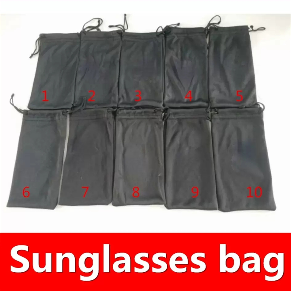

Black Bags Sunglasses Bags Brand Sun glasses Accessories 10 styles Options luxury Suit For Normal Size MOQ=20pcs