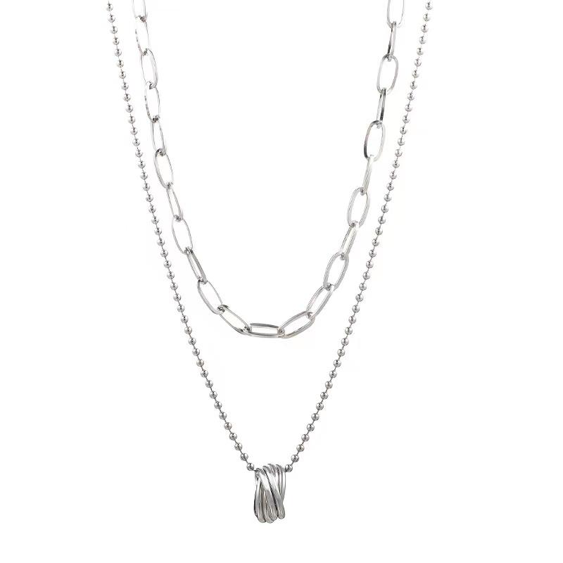 

Pendant Necklaces Classic For Women Fine Christmas Series Cubic Zirconia Necklace Advanced Fashion Jewelry Accessories, Silver