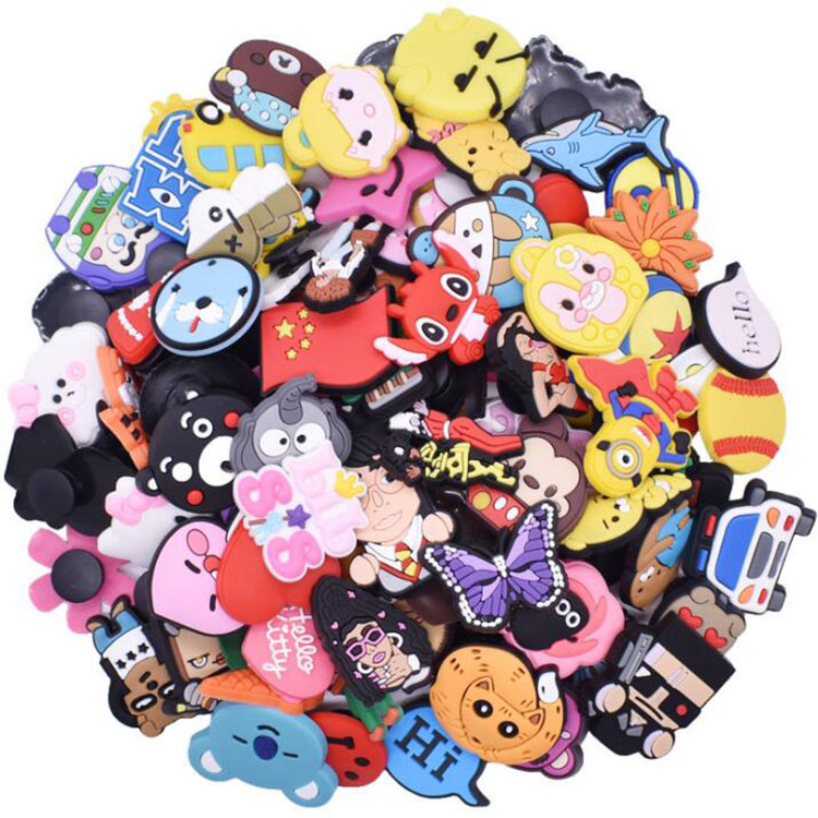 

muti styles Croc Charms pvc soft rubber shoe decoration bracelet wristband buckle charm gift shoes accessories