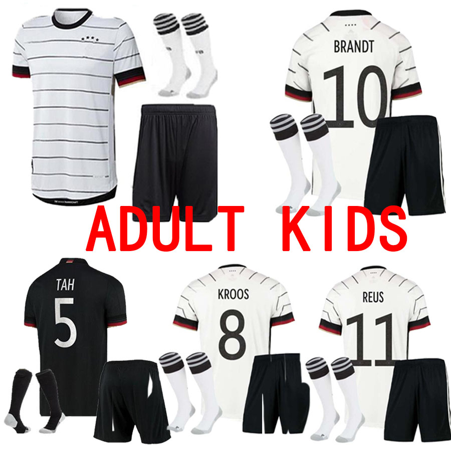 

20 21 soccer jerseys 2122 GErmaNY HUMMELS KROOS GNABRY WERNER DRAXLER REUS MULLER GOTZE BRANDT HAVERTZ football shirt uniforms men kids kit jersey, White