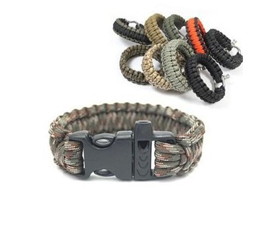 

Fashion designer Umbrella Rope Bracelets Survival Paracord Bracelet Knitting Jewelry multi colors for options