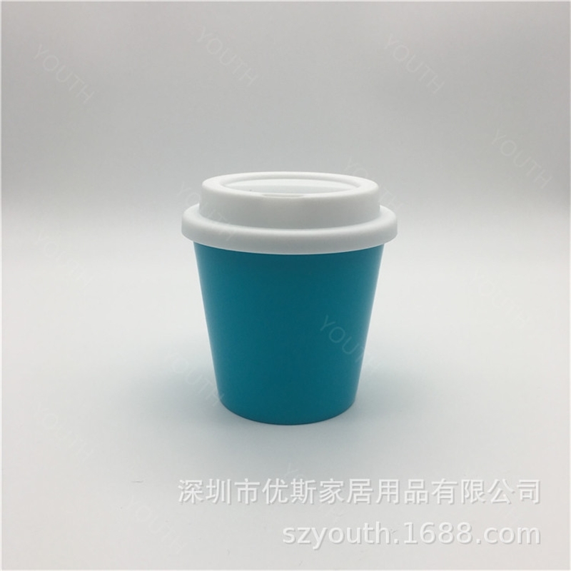 

Youth small capacity single layer coffee 250ml mini plastic food grade PP drink cup, Blue