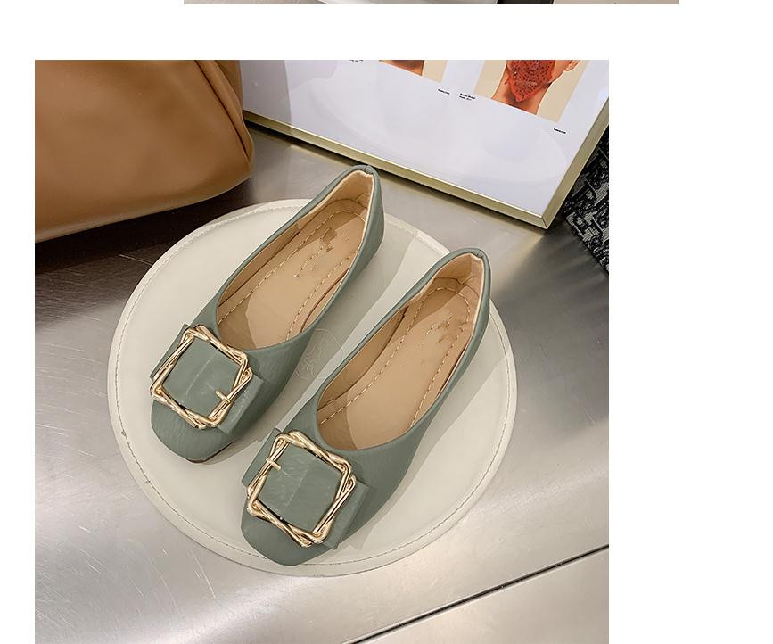 

2021 Spring and Autumn shoes with New style fashion flat bottom Square head Women's shoes@4042, Black