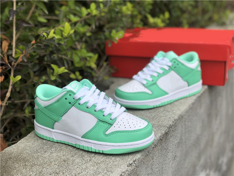 

2021 elephant chunky dunky dunk WMNS Green Glow women shoes top quality green-white high mens trainers sports sneakers size 36-46, #1