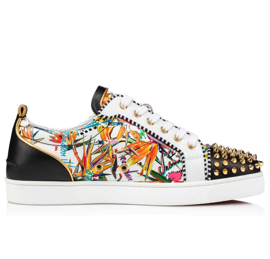 

Brand Freelouis Red Bottom Sneakers Shoes Men,Women Casual Walking Graffiti Leather Designer Outdoor Platform Trainer Discount Footwear