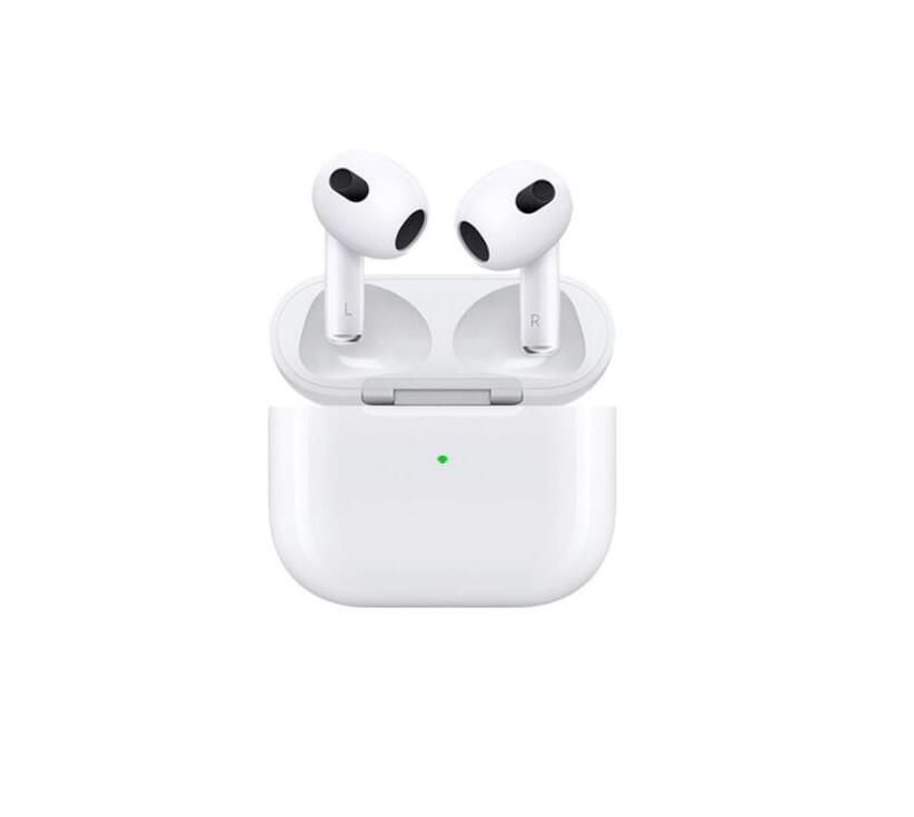 

AirPods 3 3.0 chip TWS Wireless Charging Bluetooth 5.0 Headphones 6-7hours play time Earphones GPS Rename POP windows with retail box, White