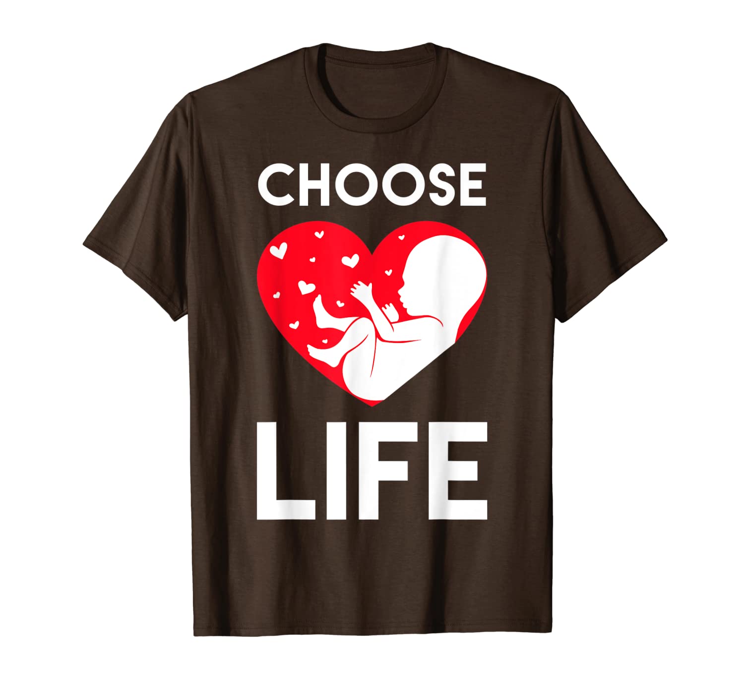 

conservative political pro life choose life t-shirt, White;black