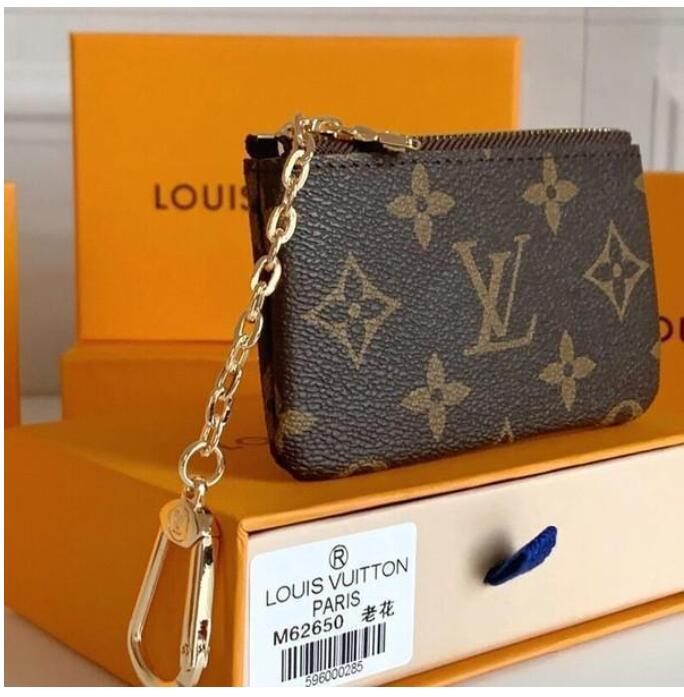 

KEY POUCH M62650 Fashion Womens Mens Ring Credit Card Holder Coin Purse Luxury Designers Mini Wallet Bag Leather Handbags LVLOUIS, Red;black