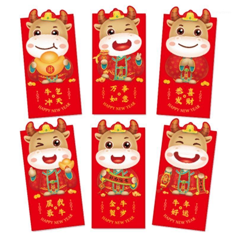 

Gift Wrap Practical 12Pcs/Pack Money Bags Cartoon Red Envelopes Year Package Party Supply For Kids Random Style