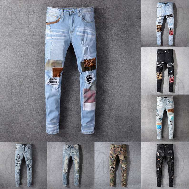 

21ss Mens Womens Designers Jeans Distressed Ripped Biker Slim Straight Denim For Men s Print Army Fashion Mans Skinny Pants 2021, Pay for dhl;ems;not goods