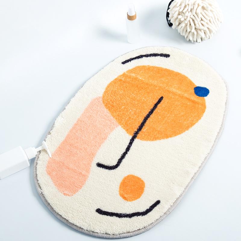

Funny Bathroom Rug Interesting Kitchen Carpet Function Blanket Floor Mat Rugs For Bedroom Ins Simple Geometry Printed Carpets