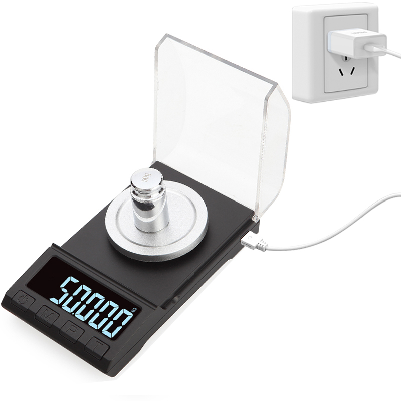 

0.001g Precision Electronic Scales 100g/50g/20g Digital Weighing Gem Jewelry Diamond Scale Portable Lab Weight Milligram Scale