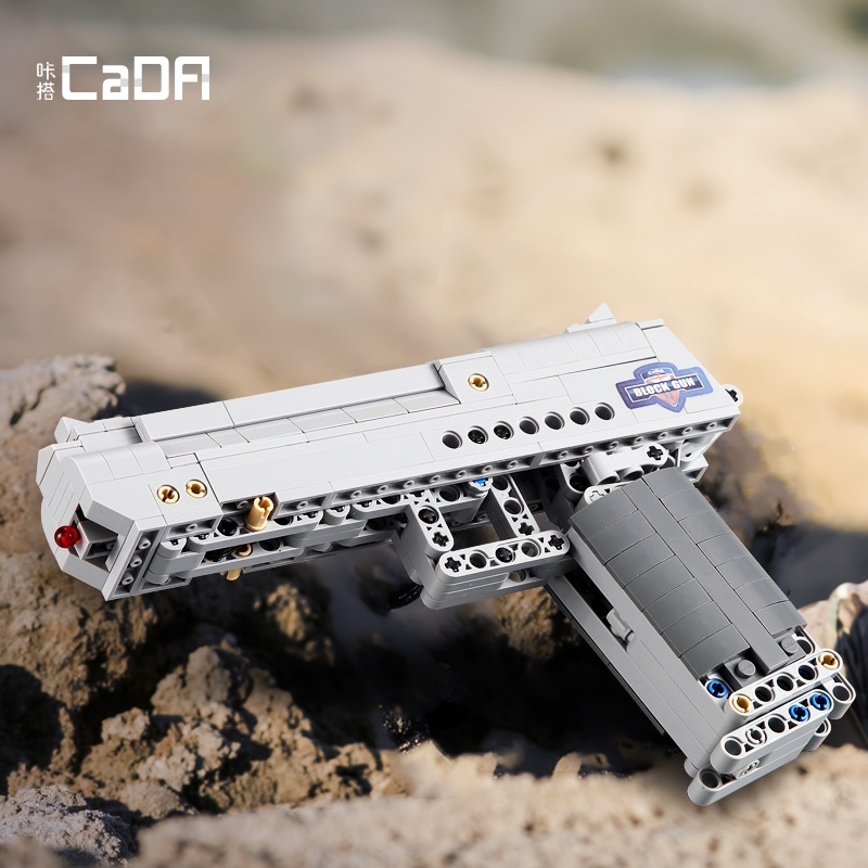 

double eagle kata c81007 desert eagle pistol building block toy boy assembled bullet launching children's gift