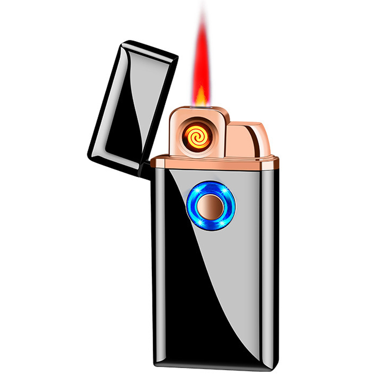 

Red Flame Torch Cigar Lighter Windproof Jet Flame Electric Tungsten USB Lighter for Cigar Cigarette Creative