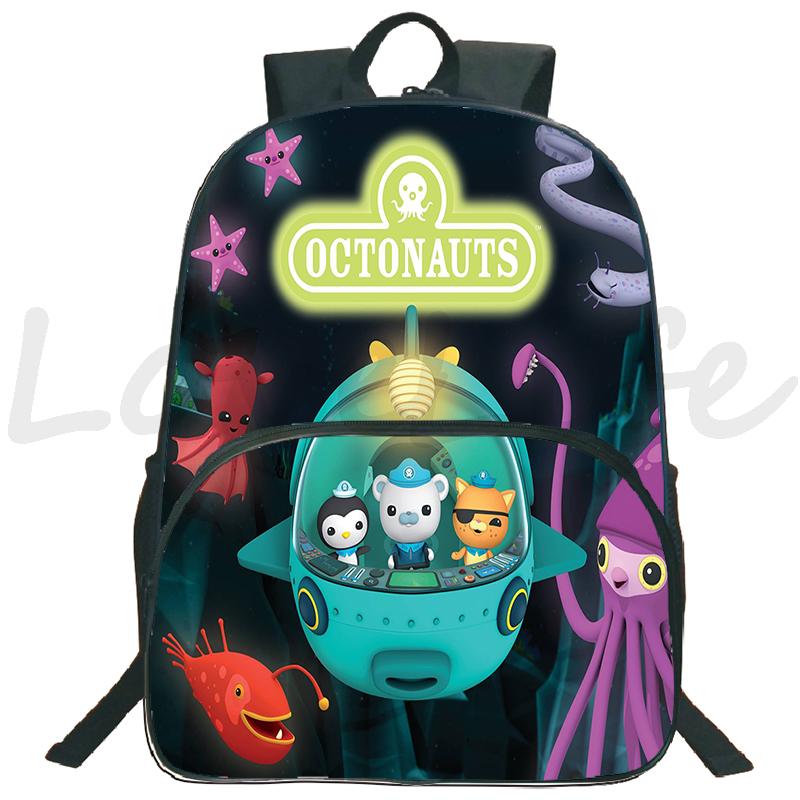 

Backpack Mochila The Octonauts For Teenager Students School Bag Boys Girls Cartoon Bookbag Kid Travel Rucksack Children Knapsack, 18