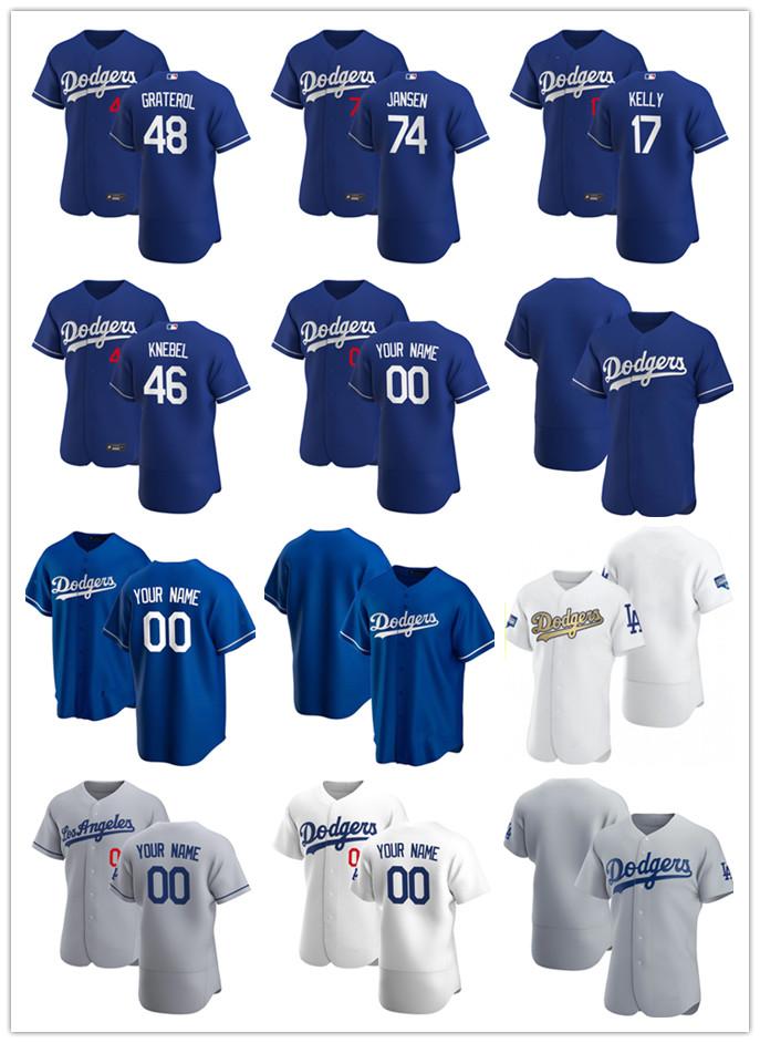 

Custom Mens women Los Angeles Dodgers 46 Corey Knebel 74 Kenley Jansen 17 Joe Kelly 48 Brusdar Graterol Baseball Jerseys, Blue;black