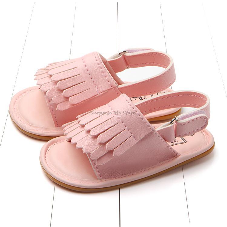 

First Walkers -18M Infant Baby Girl Princess Shoes Toddler Pink Flats Sandals Soft Rubber Sole Anti-Slip Summer Boys Beach Shoe, Ee02