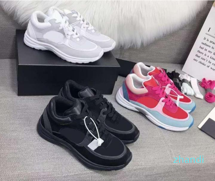 

Fashion designer luxury sneakers men women reflective casual shoes party velvet calfskin mixed fiber top quality with box, Black