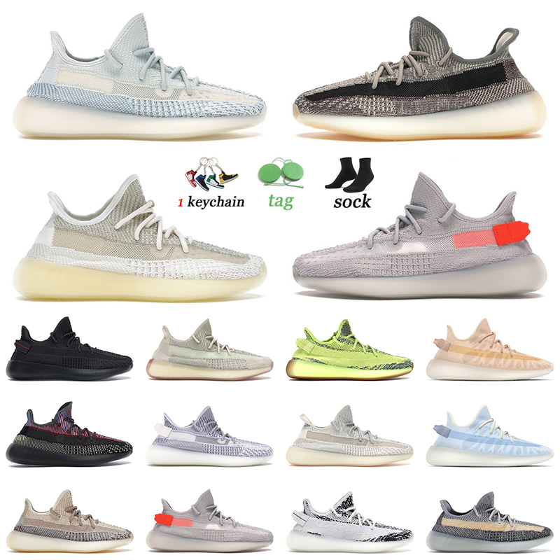 

2021 Top Quality Running Shoes Pastel Tail Light Mens Womens Yeezy Boost 350 V2 Natrual Fade Trainers Sports Sneakers 36-48, B11 36-45 max oat