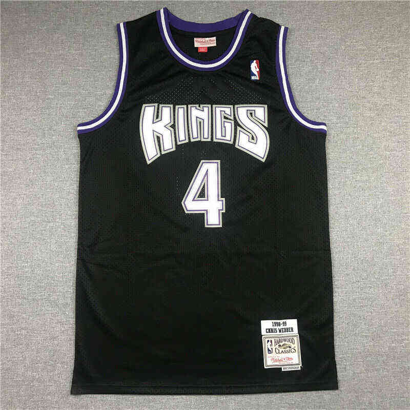 

New Men' Chris Webber Throwback Jersey Black -XXL