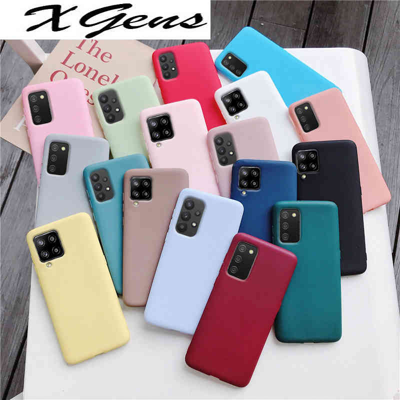 

Candy Color Silicone Phone Case For samsung galaxy A12 A42 A52 A72 A32 5G M02S A02S M31s Matte Soft Tpu Back Cover Fundas Coque