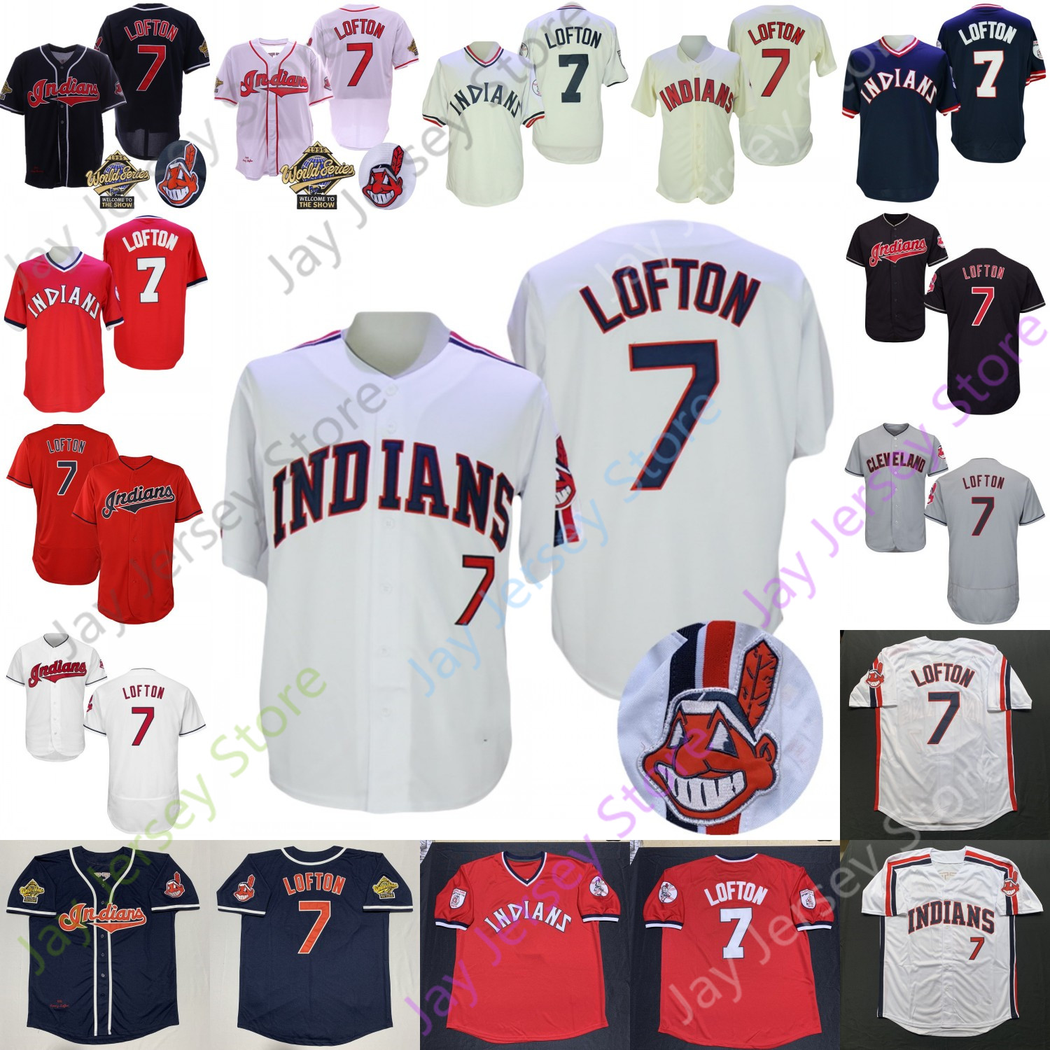 

Kenny Lofton Jersey Vintage 1995 WS Dark Blue White Cream Grey Red Navy Player Pullover White Button Turn Back Salute to Service Size S-3XL Embroidery, Blue;black