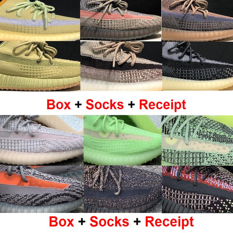 

Running Shoes 2021 Ash Stone Cinder V2 Tail Light Yeshaya Hyperspace Clay Static beluga white cream frozen yellow bred blue tint Zebra With Box, Color-17