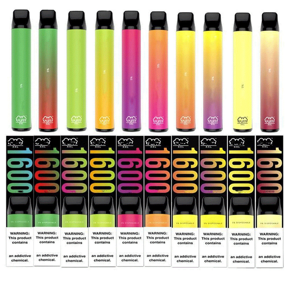 

2021 Puff XXL 1600 Puffs Disposable cigarettes Device Strater Kits Empty 5.6ml Vaporizer