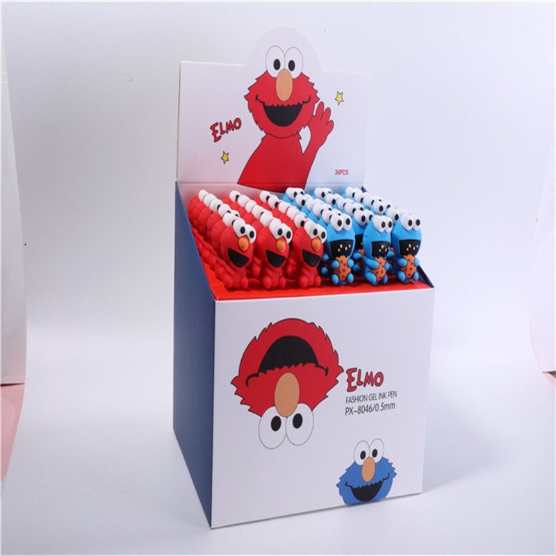 

Gel Pens Creative silicone gel Sesame Street cartoon animation gel full needle 0.5 student stationery