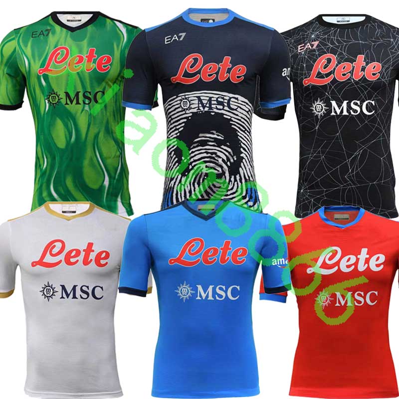 

21 22 Napoli soccer jerseys Naples football shirt blue 2021 Halloween Osimhen KOULIBALY camiseta de fútbol INSIGNE Maradona maillot foot special ANGUISSA Politano, Black