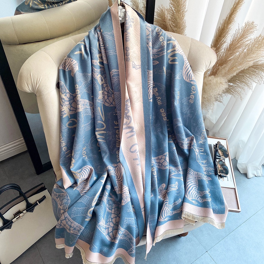 

Newest Highest quality Faux Cashmere Scarf Women Winter Warm Shawls and Wraps Design animal scarf Scarves 180*65cm
