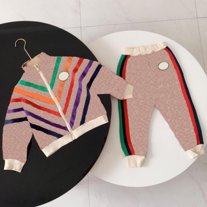 

2021 Luxury brand Children's sports suits Baby boy clothes autumn and winter pure cotton thick warm casual hooded sweater cartoon 2-pie