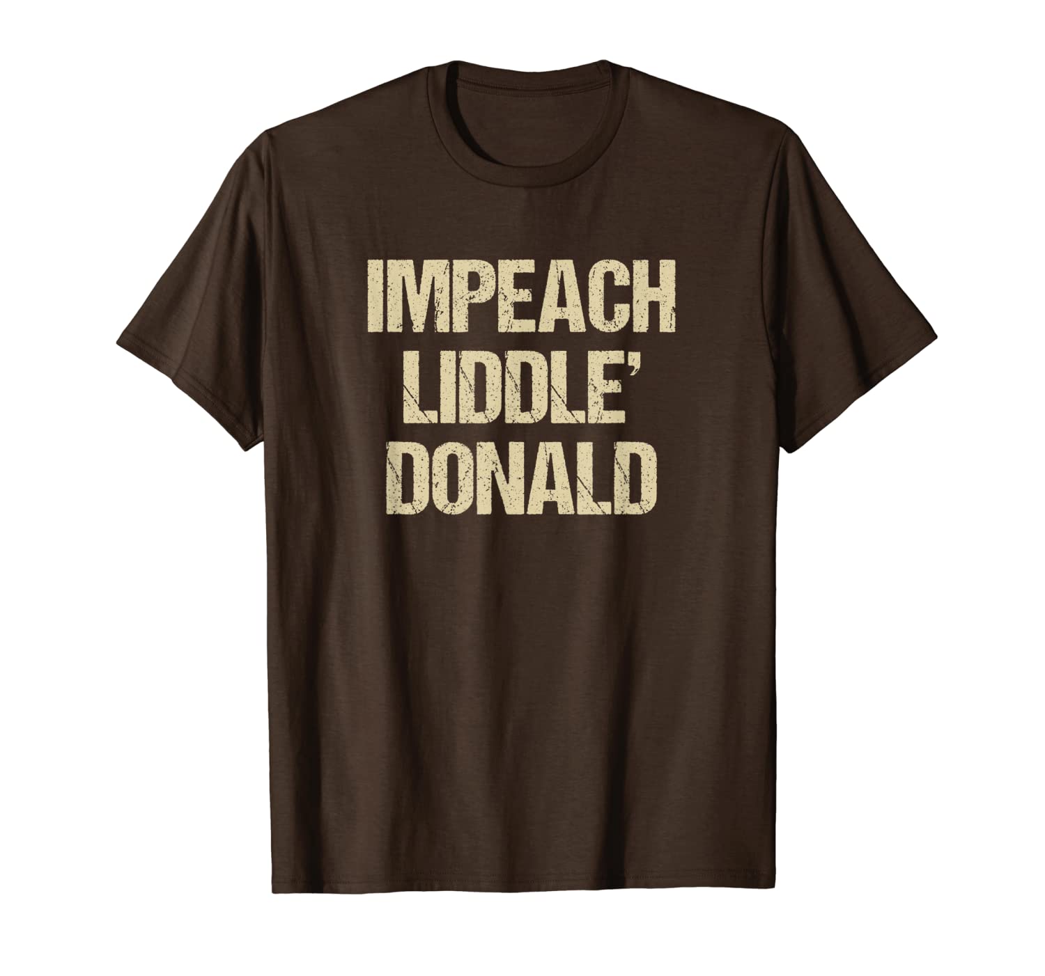 

impeach liddle' donald funny anti-trump protest t-shirt, White;black