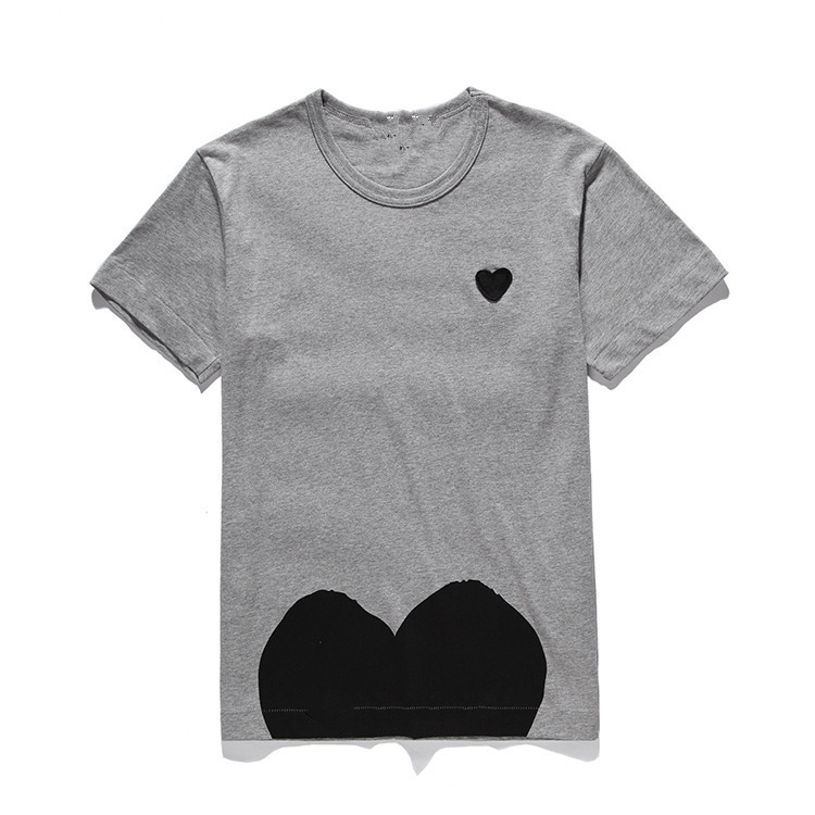 

top quality commes Mens designer t shirt cotton Printed Heart sport tee Shirts white des garcons T-Shirt For men women summer, White;black