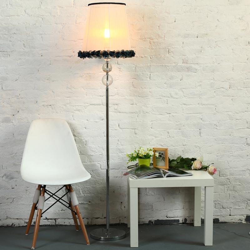 

Floor Lamps Brief European Style Modern Fashion Lamp For Living Room/bedroom Different Color Fabric+chrome Metal