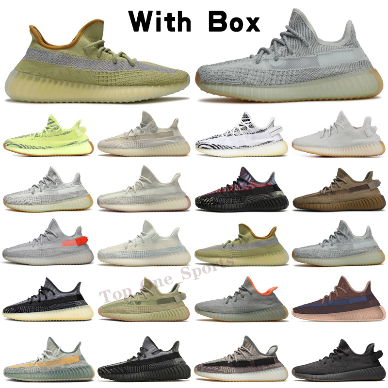 

2021 Kanye West Bred Earth Oreo men women run shoes Black Static Reflective Cream White Beluga 2.0 Yecheil Cinder Zebra v2 sports sneakers