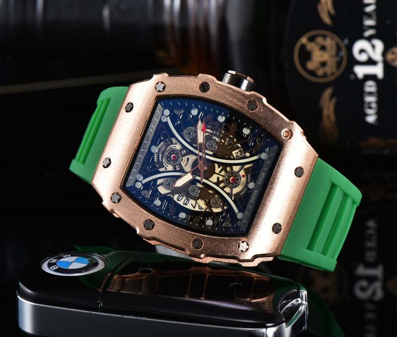 

Gold Luxury RM Men Waterproof Watch Male Watches Automatic Man Wristwatches Clock Gift Gifts For, Slivery;brown
