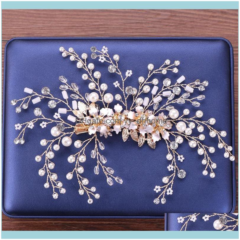 

Jewelryflower Pearl Hair Clips Headwear Womens Jewelry Hairpins Wedding Ceremony Bride Ornaments & Barrettes Drop Delivery 2021 Epd9T