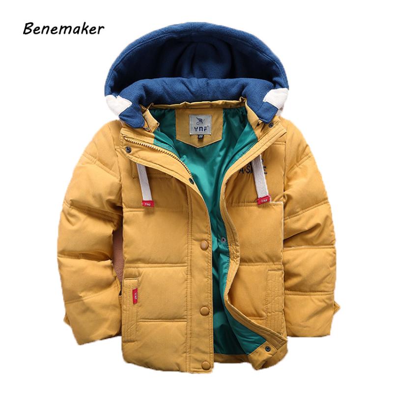 

Coat Benemaker Children Thick Winter Jackets For Girls Boys Clothing 4-12T Parka Warm Coats Overalls Hooded Baby Kids Outerwear JH049, Blue;gray