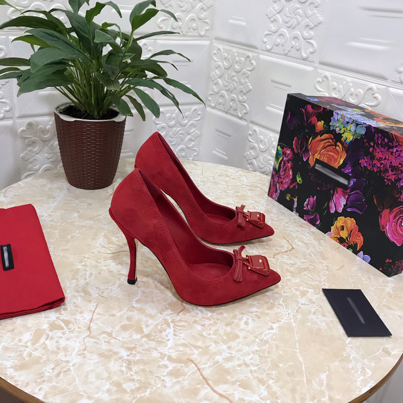 

2021 Good Quality Fashion Women Luxurys Designers Shoes Designer Sandals Womens Luxury High Heels Sandal Dress Shoess With Box Size 35-41 -H627, Red
