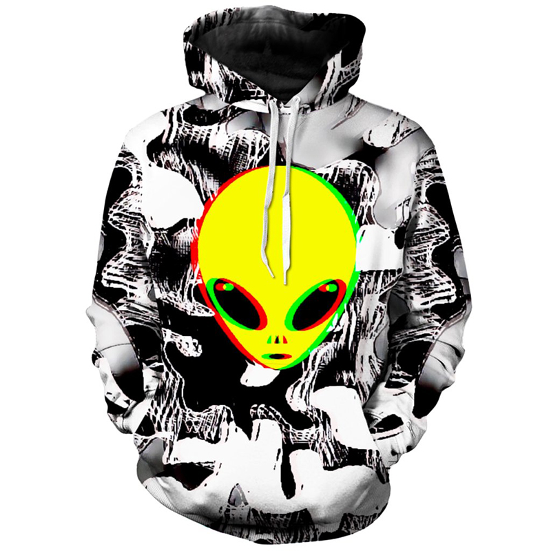 

Personalized pattern special design men's 3D printed hoodie visual impact party top punk gothic round neck high quality sweatshirt hoodie, Black