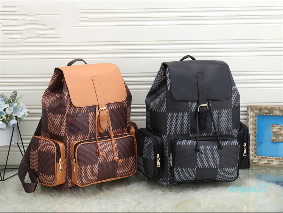 

Schoolbag designer student luxury men's backpack large capacity canvas stitching fashion outdoor mountaineering backpack high quality, Black