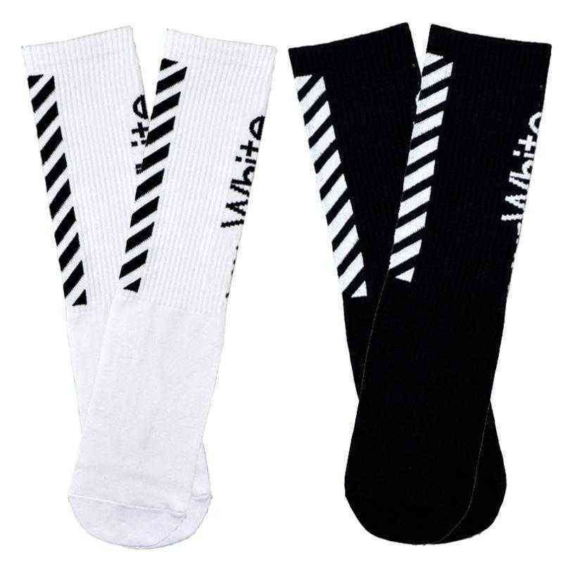 

2pack Hip Hop Off Streetwear White Crew Socks Men Skateboard Street Style Harajuku Skater Sport Socket Drop Men's, Owzt4 5 each color