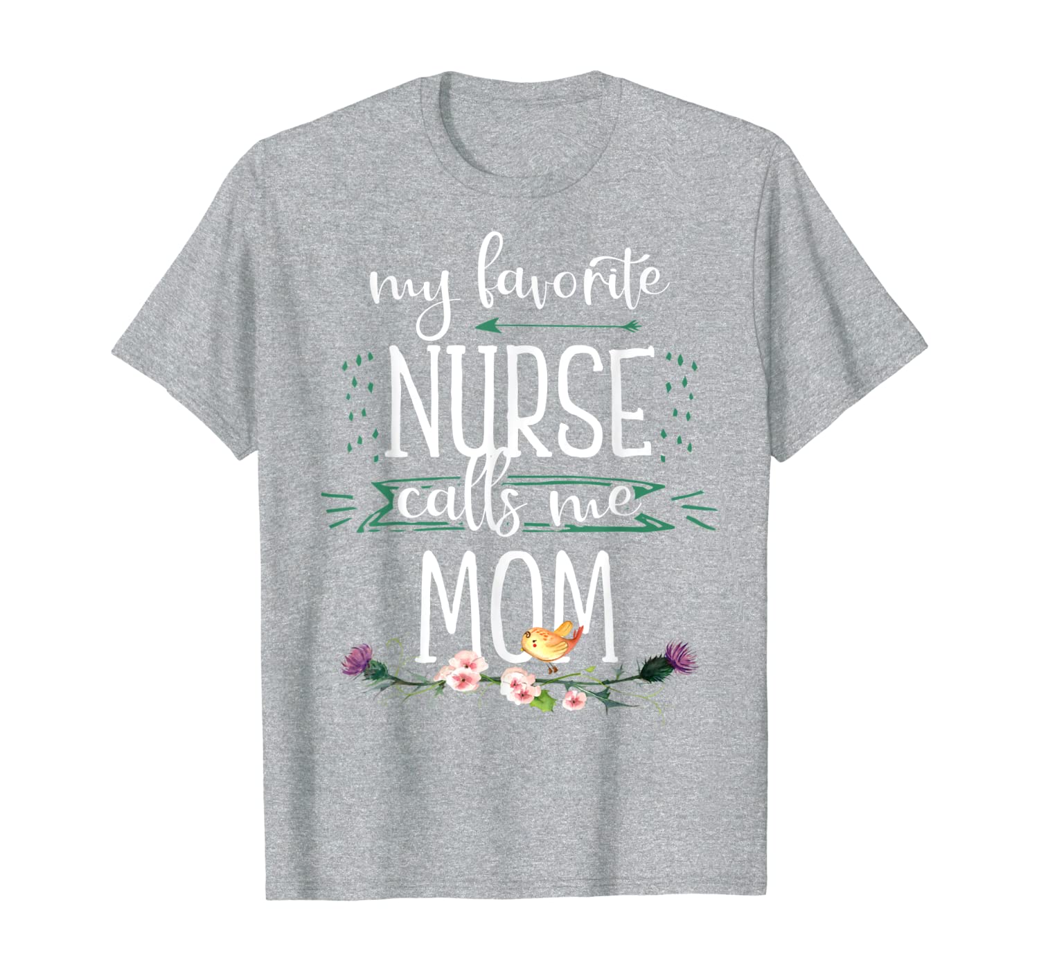 Thanksgiving My Favorite Nurse Call Me Mom Gift For Mom T-Shirt-image-702916751