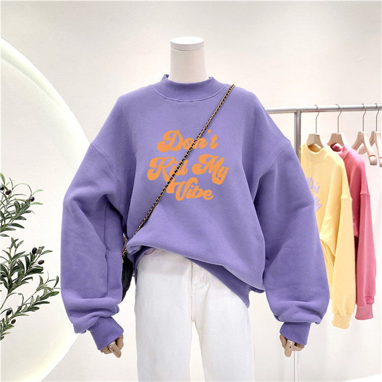 

oversized harajuku hoodie 2021 summer ladies pullover regular sweatshirt women long sleeve pullover sweatshirt women, Black
