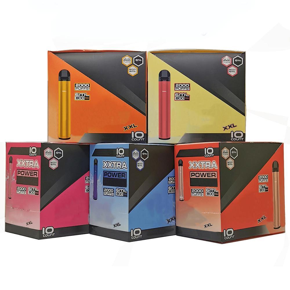 

Bang XXL 2000 PUFFS Disposable Kit E Cigarettes Device 800mAh Battery 6ml Pods Vape Pen Pre-filled Vapors Pro MAX, Multi