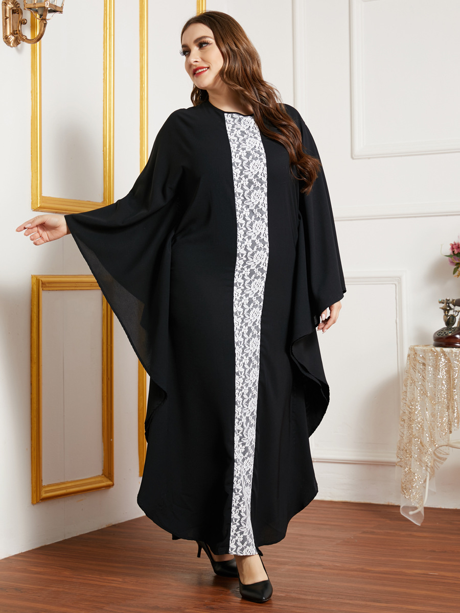 

Turkey Dubai Abaya Muslim Dress Women Bat Sleeve Loose Ropa Long Hijab Dresses Jilbab Moroccan Kaftan Arabic Clothes Vestidos